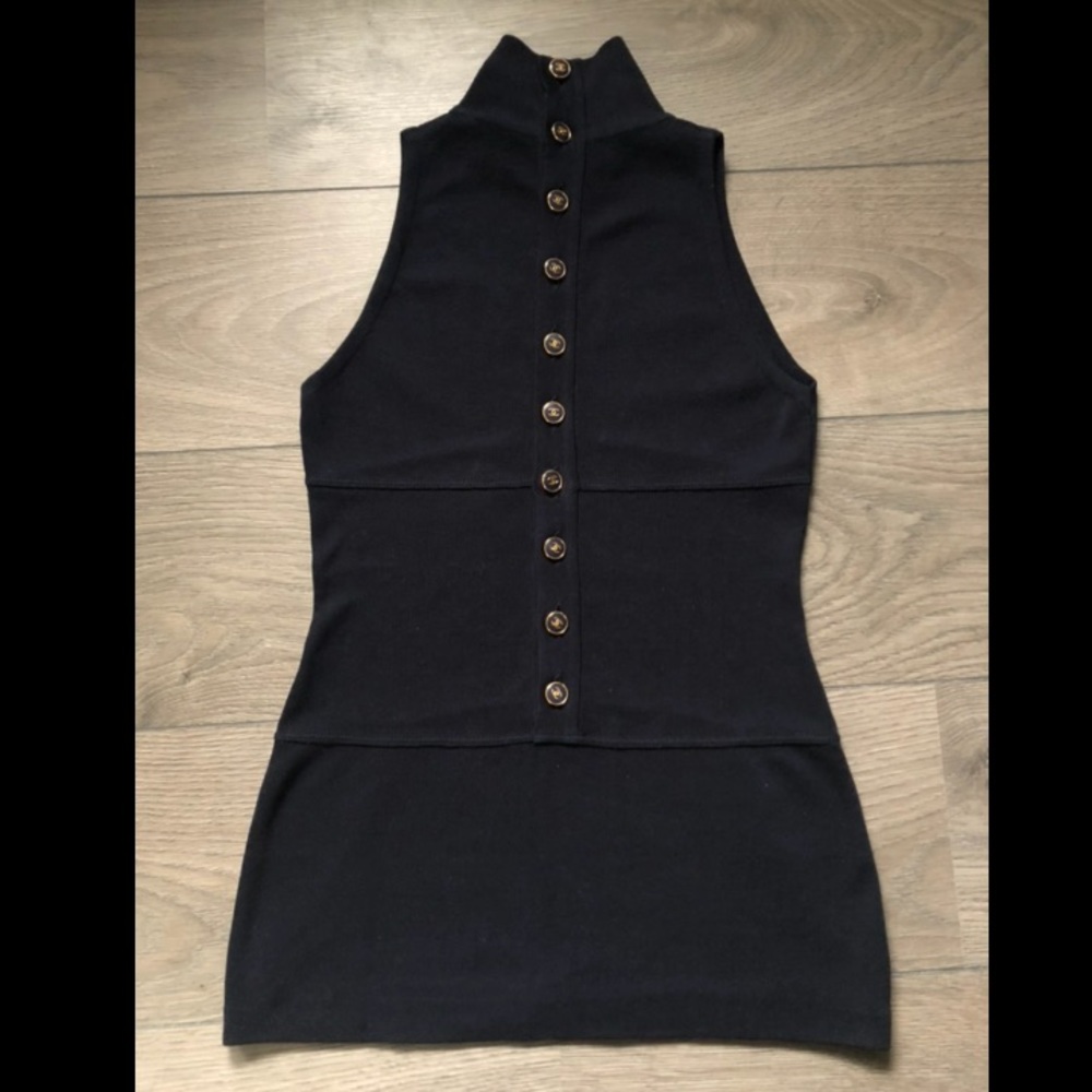 Chanel CC logo bandage turtle top